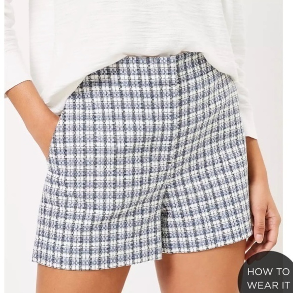 Structured Shorts In Tweed
